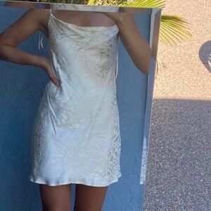 STARLOW boutique cream satin slip dress